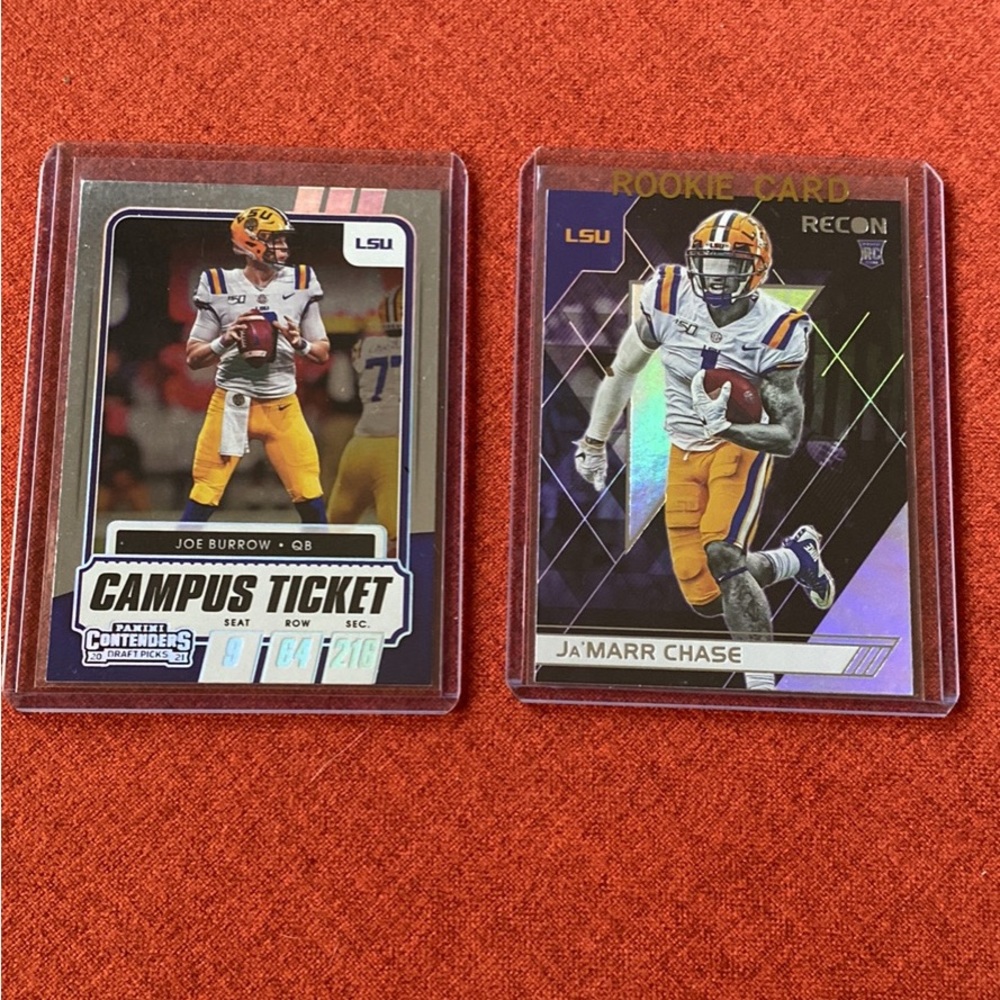 Joe burrow and jamarr chase rookie cards